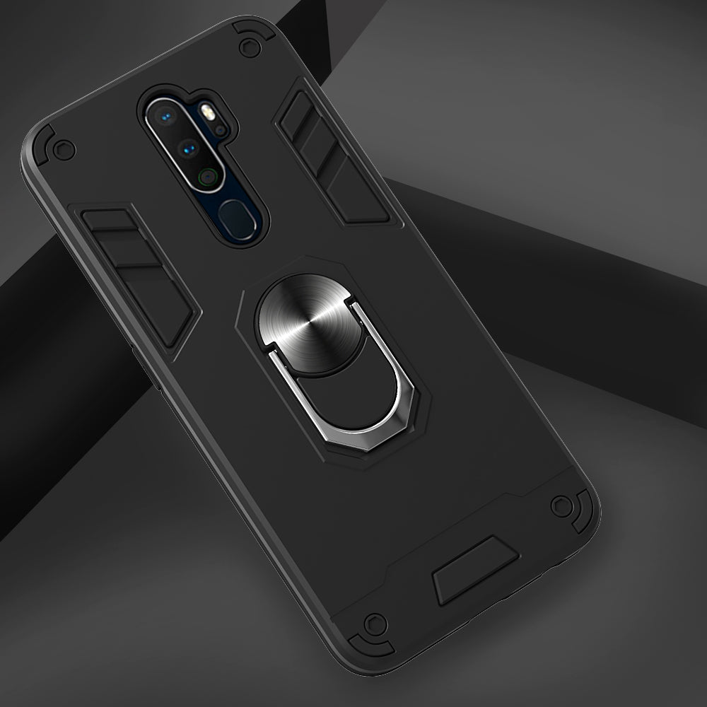 Detachable 2-in-1 Plastic + TPU Hybrid Cover with Rotating Kickstand for OPPO A9 (2020)/A5 (2020)/A11/A11x