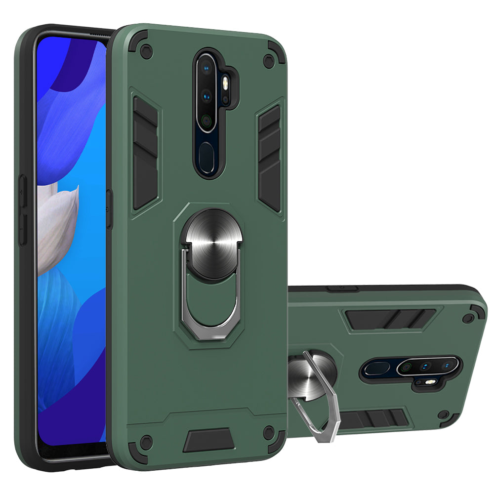 Detachable 2-in-1 Plastic + TPU Hybrid Cover with Rotating Kickstand for OPPO A9 (2020)/A5 (2020)/A11/A11x