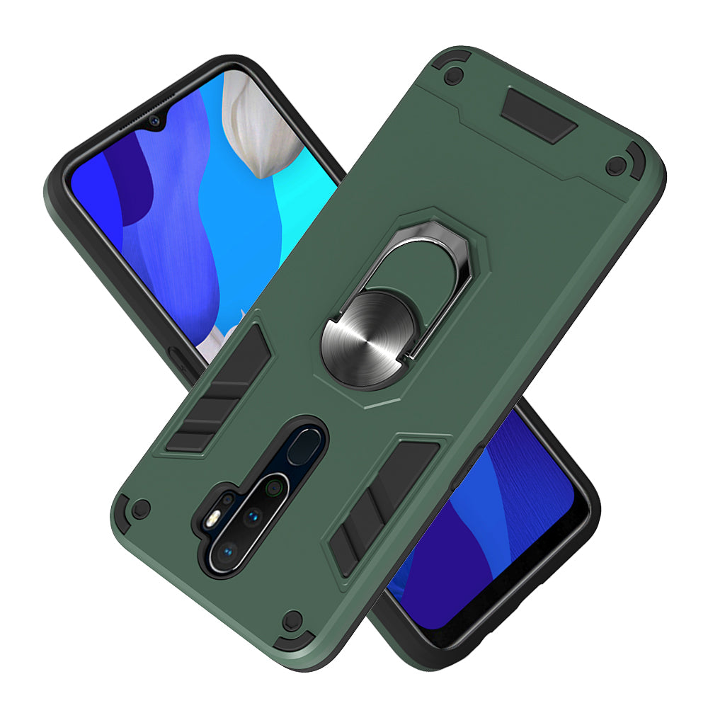 Detachable 2-in-1 Plastic + TPU Hybrid Cover with Rotating Kickstand for OPPO A9 (2020)/A5 (2020)/A11/A11x