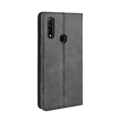 Vintage Style Leather Wallet Stand Phone Shell for Oppo A8/A31 (2020)