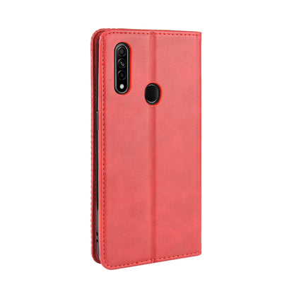 Vintage Style Leather Wallet Stand Phone Shell for Oppo A8/A31 (2020)