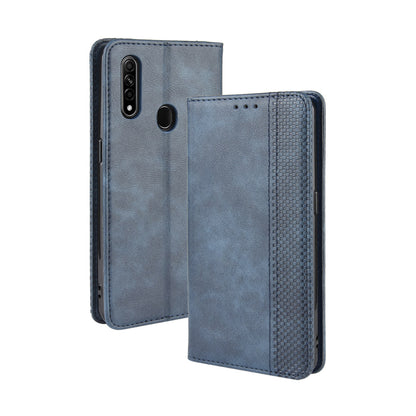 Vintage Style Leather Wallet Stand Phone Shell for Oppo A8/A31 (2020)