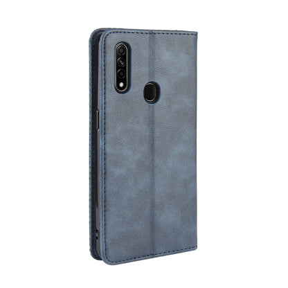 Vintage Style Leather Wallet Stand Phone Shell for Oppo A8/A31 (2020)