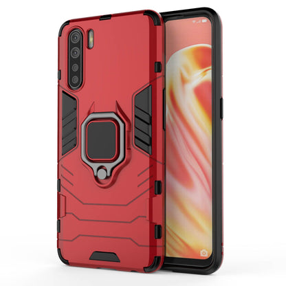 Cool Guard Ring Holder Kickstand PC+TPU Hybrid Phone Cover for OPPO A91/F15