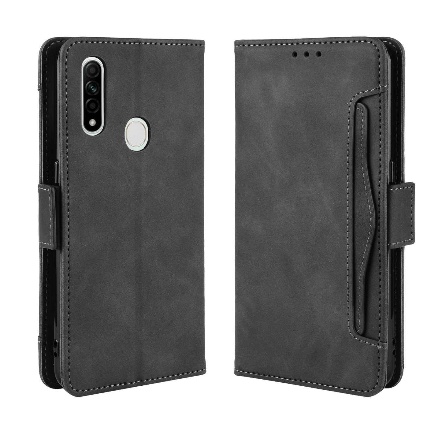 Wallet Stand Flip Leather Phone Shell for Oppo A8/A31 (2020)