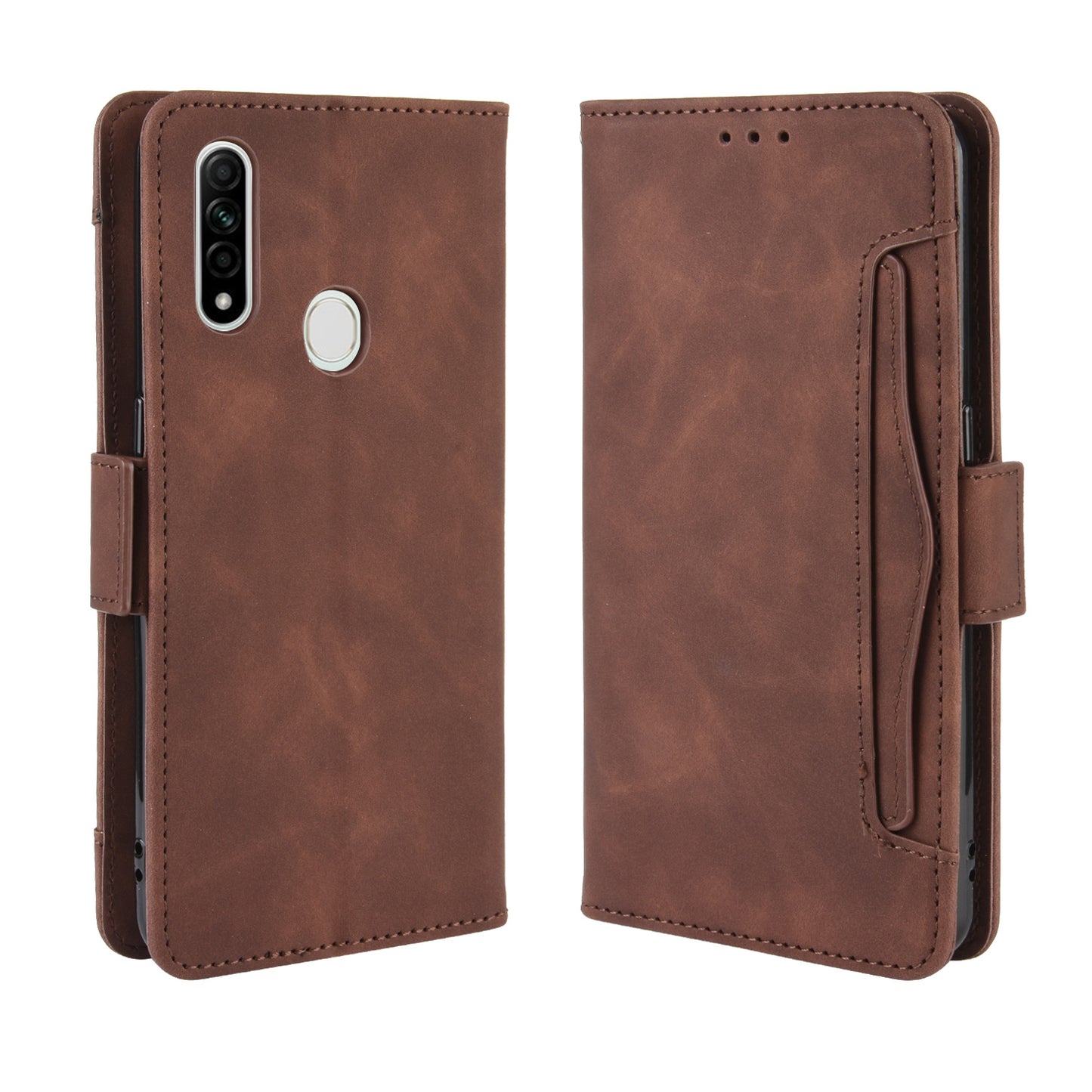 Wallet Stand Flip Leather Phone Shell for Oppo A8/A31 (2020)