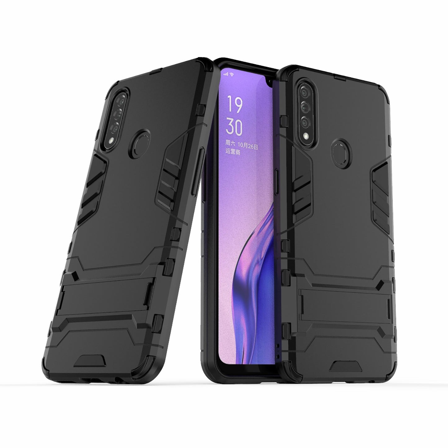 Cool Guard PC + TPU Hybrid Case with Kickstand for Oppo A8 / Oppo A31 (2020)