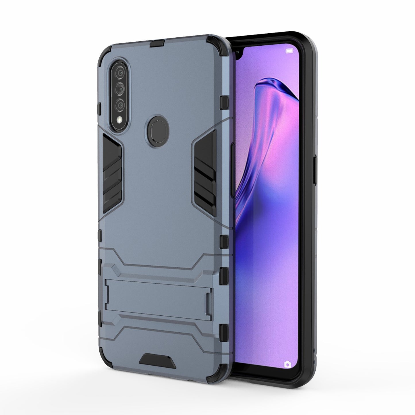 Cool Guard PC + TPU Hybrid Case with Kickstand for Oppo A8 / Oppo A31 (2020)