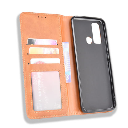 Vintage Style Wallet Leather Stand Case Protective Shell for vivo Y50/Y30