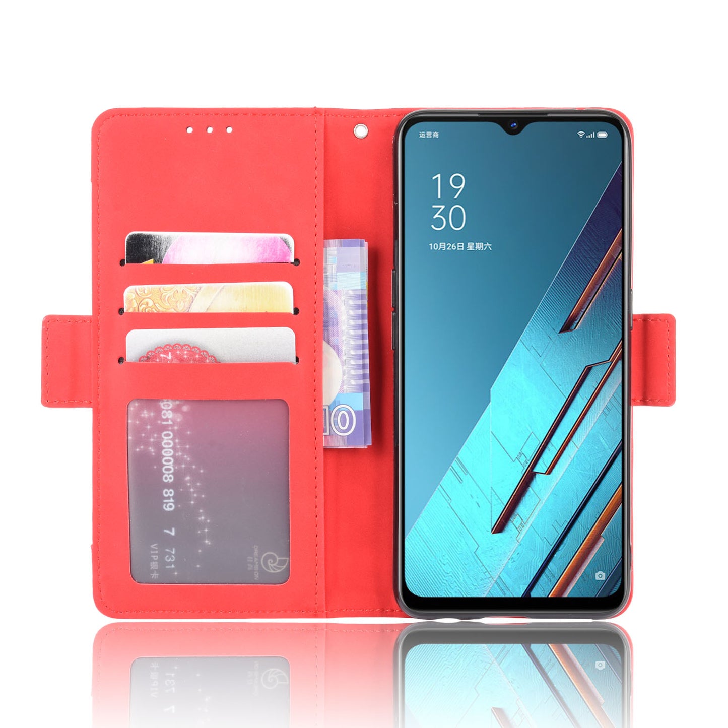 Wallet Leather Phone Case with Multiple Card Slots for Oppo Find X2 Lite/Reno3 5G