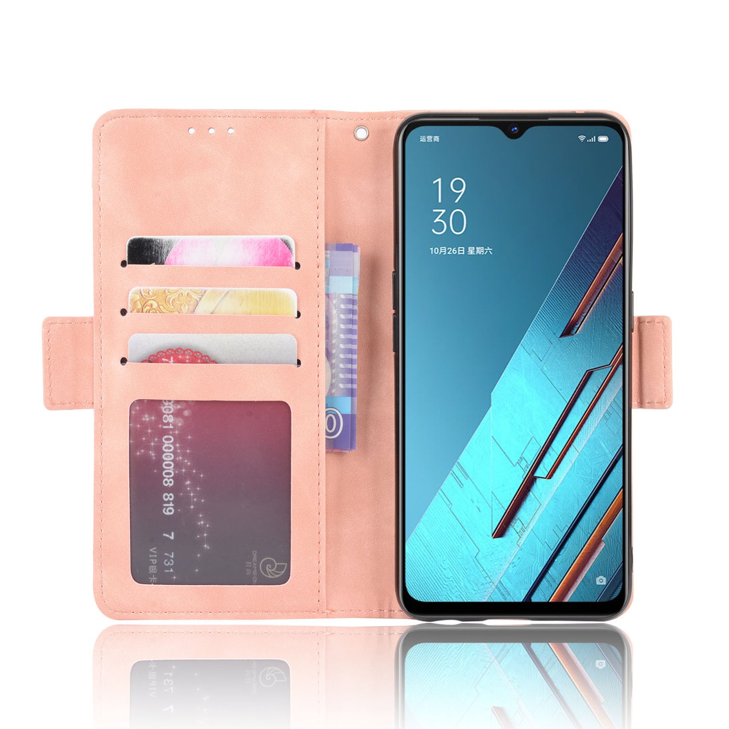 Wallet Leather Phone Case with Multiple Card Slots for Oppo Find X2 Lite/Reno3 5G