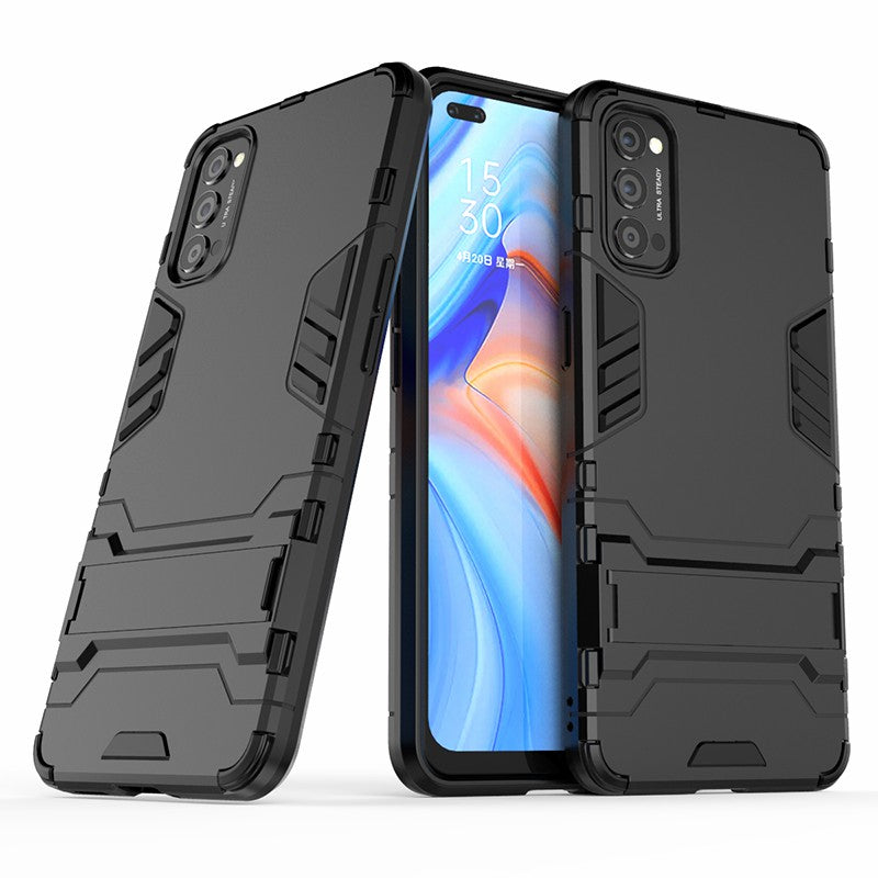 2-in-1 Plastic + TPU Hybrid Case with Kickstand for Oppo Reno4 5G