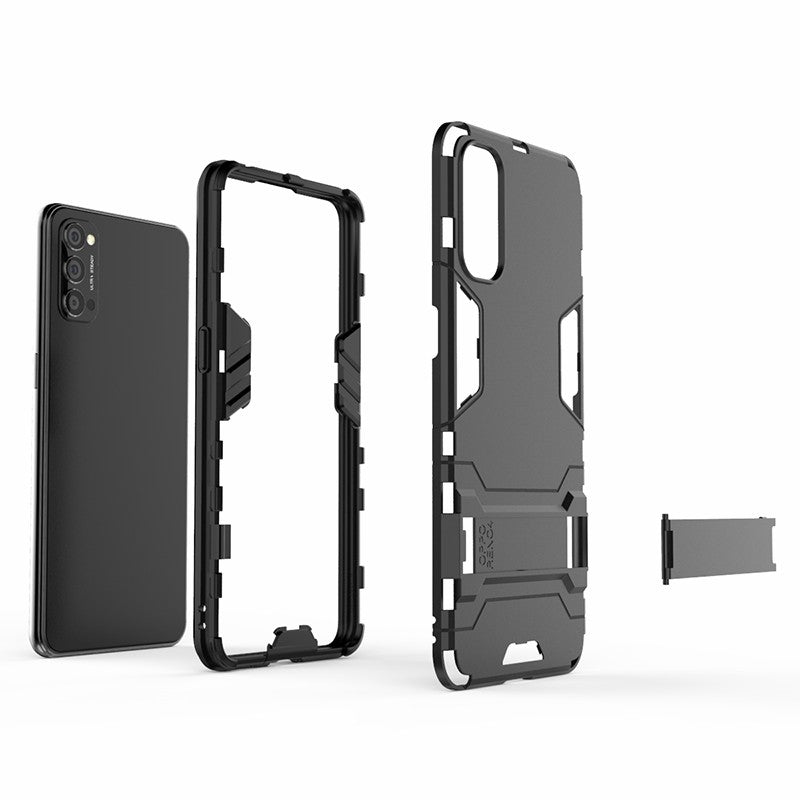 2-in-1 Plastic + TPU Hybrid Case with Kickstand for Oppo Reno4 5G