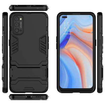 2-in-1 Plastic + TPU Hybrid Case with Kickstand for Oppo Reno4 5G