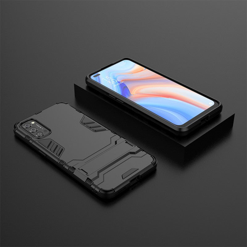 2-in-1 Plastic + TPU Hybrid Case with Kickstand for Oppo Reno4 5G