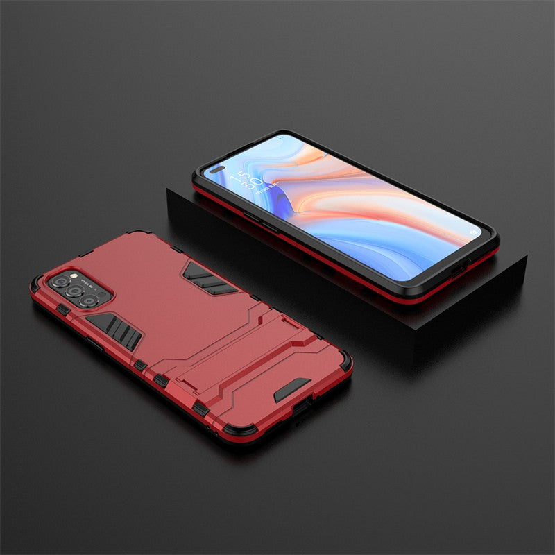 2-in-1 Plastic + TPU Hybrid Case with Kickstand for Oppo Reno4 5G