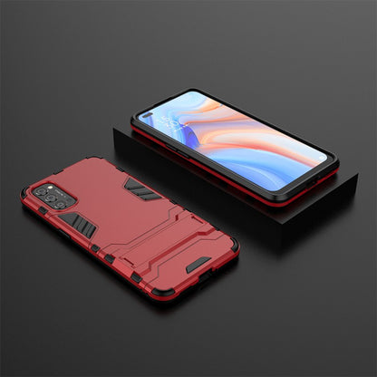 2-in-1 Plastic + TPU Hybrid Case with Kickstand for Oppo Reno4 5G