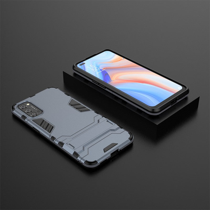 2-in-1 Plastic + TPU Hybrid Case with Kickstand for Oppo Reno4 5G