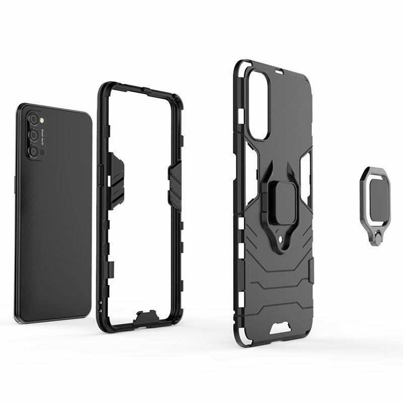 Cool Guard PC + TPU Hybrid Phone Case with Kickstand for Oppo Reno4 5G