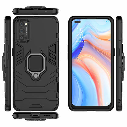 Cool Guard PC + TPU Hybrid Phone Case with Kickstand for Oppo Reno4 5G