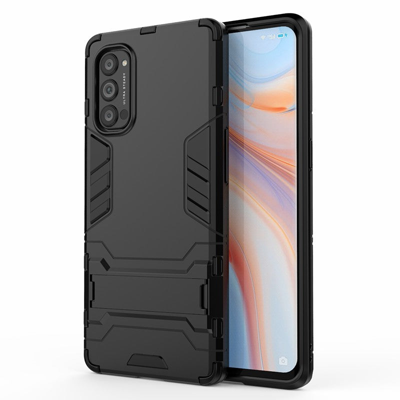 2-in-1 Plastic + TPU Combo Shell with Kickstand for Oppo Reno4 Pro 5G