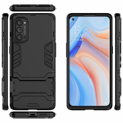 2-in-1 Plastic + TPU Combo Shell with Kickstand for Oppo Reno4 Pro 5G