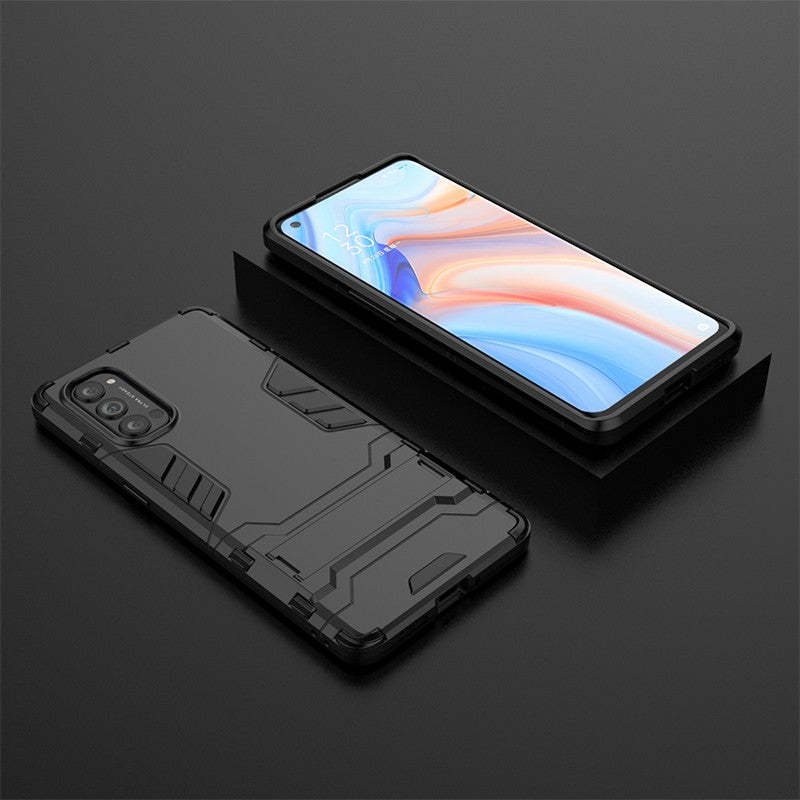 2-in-1 Plastic + TPU Combo Shell with Kickstand for Oppo Reno4 Pro 5G