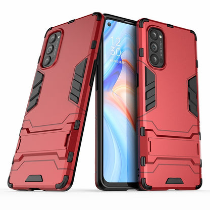 2-in-1 Plastic + TPU Combo Shell with Kickstand for Oppo Reno4 Pro 5G