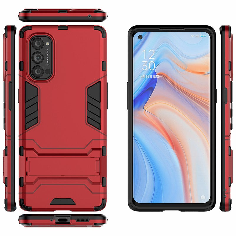 2-in-1 Plastic + TPU Combo Shell with Kickstand for Oppo Reno4 Pro 5G