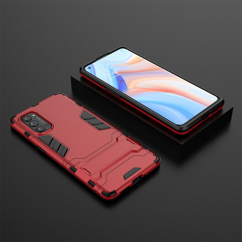 2-in-1 Plastic + TPU Combo Shell with Kickstand for Oppo Reno4 Pro 5G