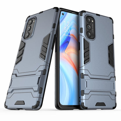 2-in-1 Plastic + TPU Combo Shell with Kickstand for Oppo Reno4 Pro 5G