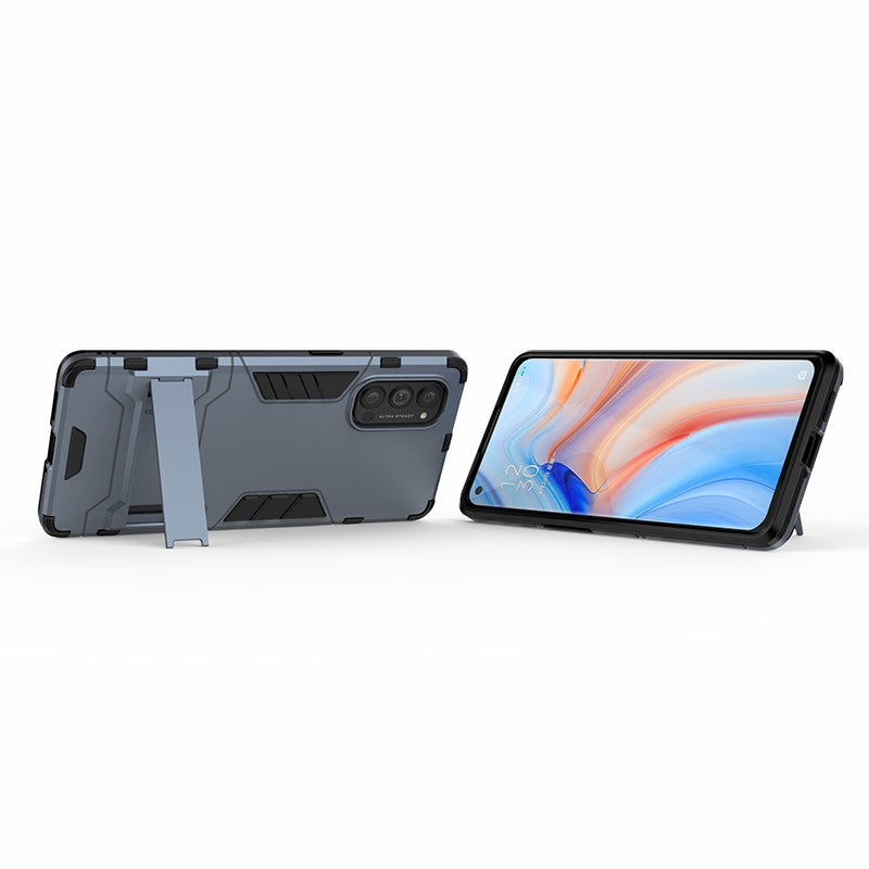 2-in-1 Plastic + TPU Combo Shell with Kickstand for Oppo Reno4 Pro 5G