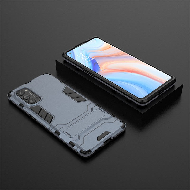 2-in-1 Plastic + TPU Combo Shell with Kickstand for Oppo Reno4 Pro 5G