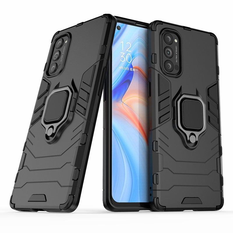 Cool Guard PC + TPU Hybrid Phone Shell with Kickstand for Oppo Reno4 Pro 5G