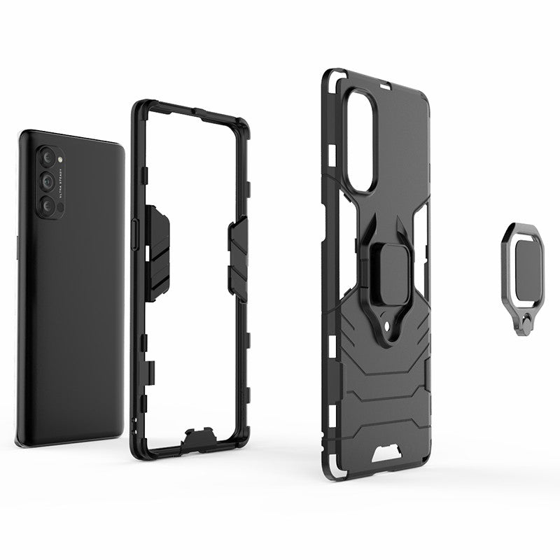 Cool Guard PC + TPU Hybrid Phone Shell with Kickstand for Oppo Reno4 Pro 5G