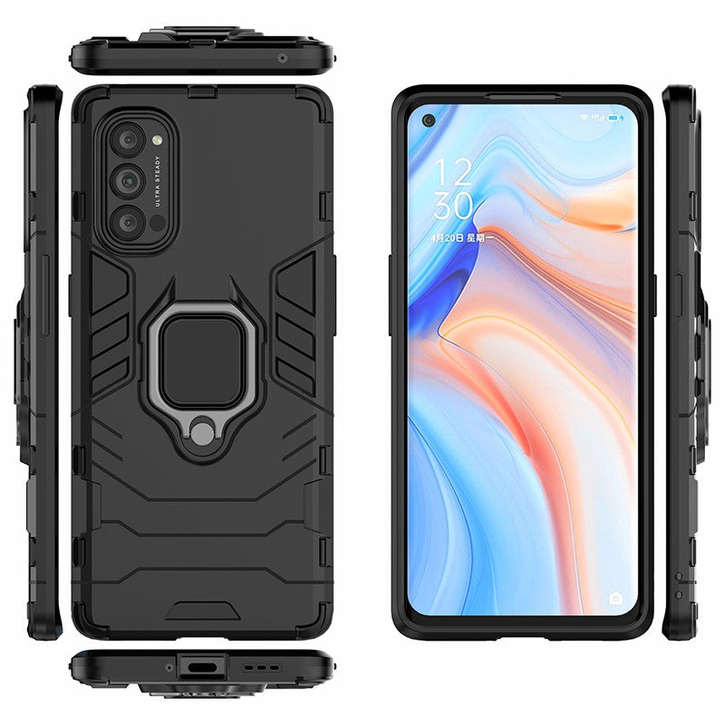 Cool Guard PC + TPU Hybrid Phone Shell with Kickstand for Oppo Reno4 Pro 5G