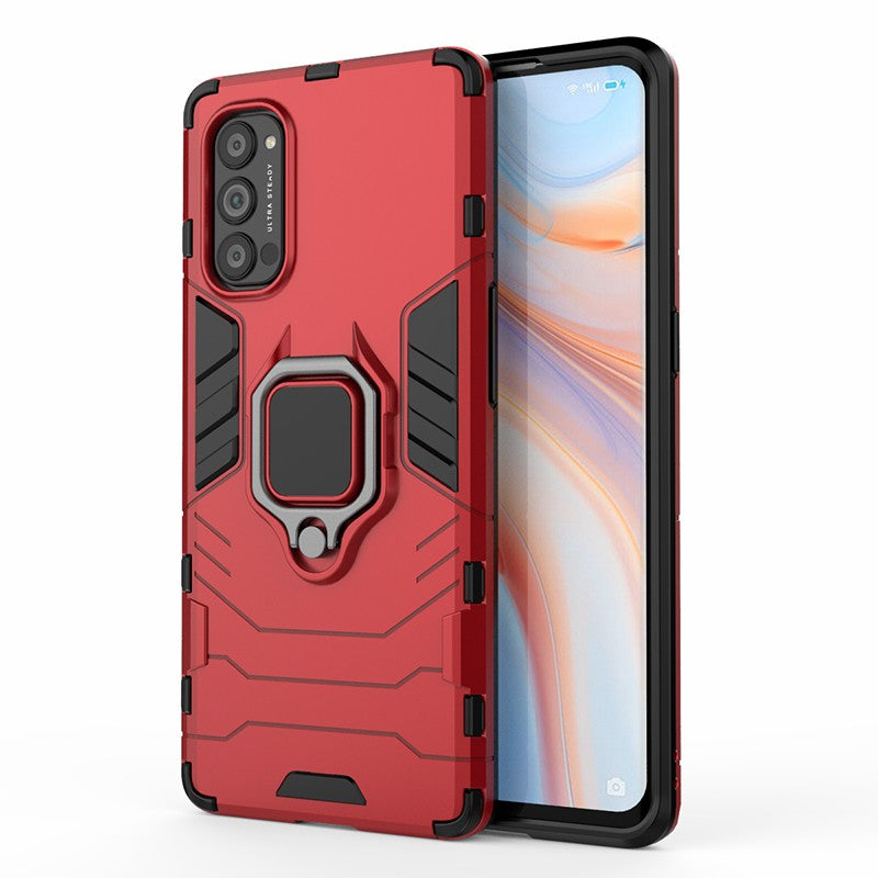 Cool Guard PC + TPU Hybrid Phone Shell with Kickstand for Oppo Reno4 Pro 5G