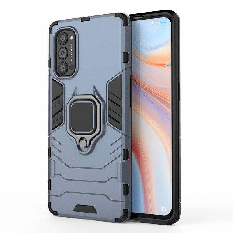 Cool Guard PC + TPU Hybrid Phone Shell with Kickstand for Oppo Reno4 Pro 5G