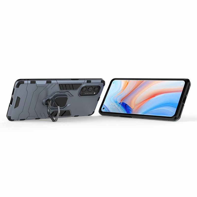 Cool Guard PC + TPU Hybrid Phone Shell with Kickstand for Oppo Reno4 Pro 5G