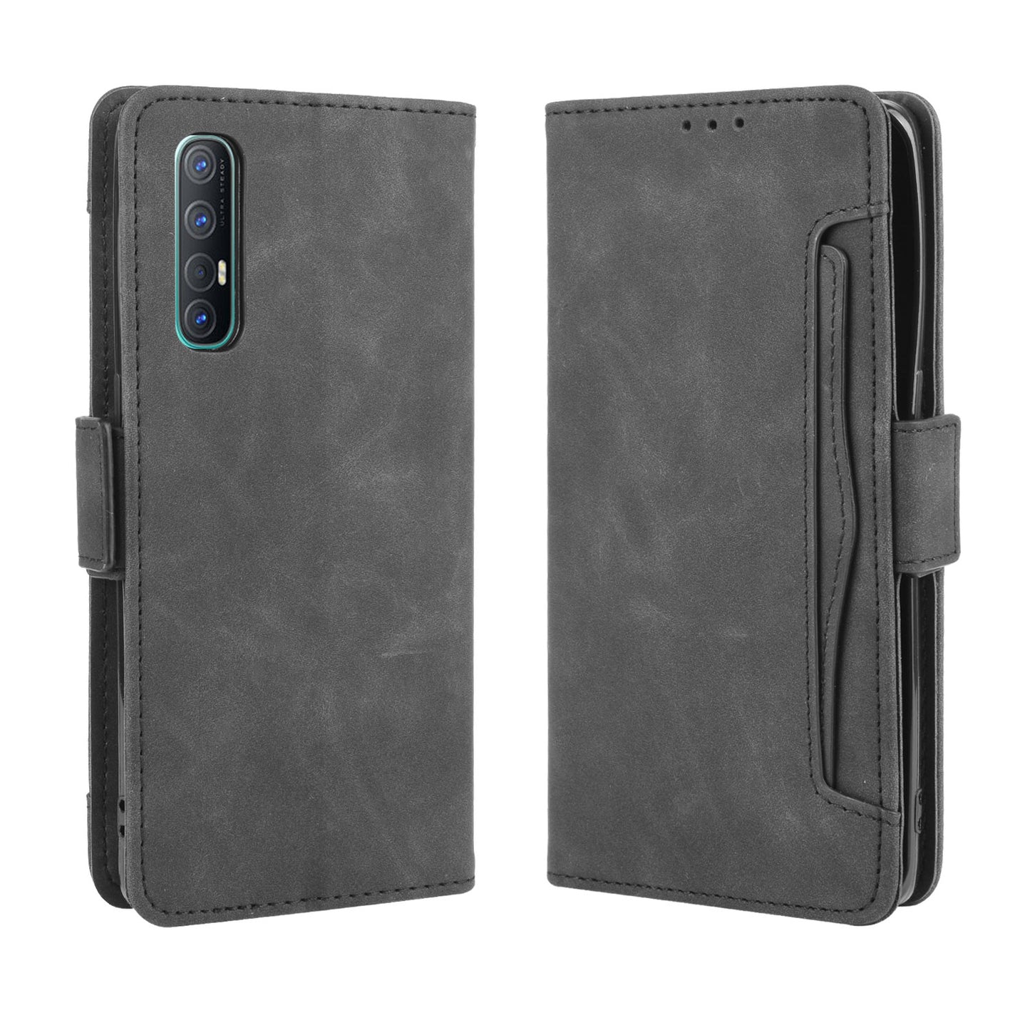 Wallet Leather Phone Case with Multiple Card Slots for OPPO Find X2 Neo / Reno3 Pro 5G (Chinese Edition) / Reno3 Pro (European Edition)