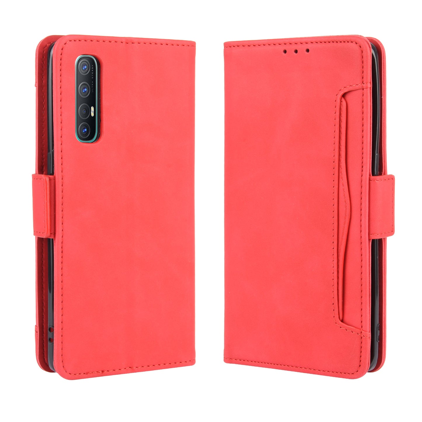 Wallet Leather Phone Case with Multiple Card Slots for OPPO Find X2 Neo / Reno3 Pro 5G (Chinese Edition) / Reno3 Pro (European Edition)