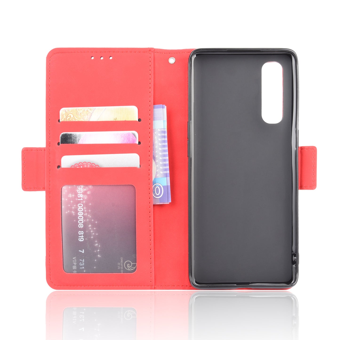 Wallet Leather Phone Case with Multiple Card Slots for OPPO Find X2 Neo / Reno3 Pro 5G (Chinese Edition) / Reno3 Pro (European Edition)