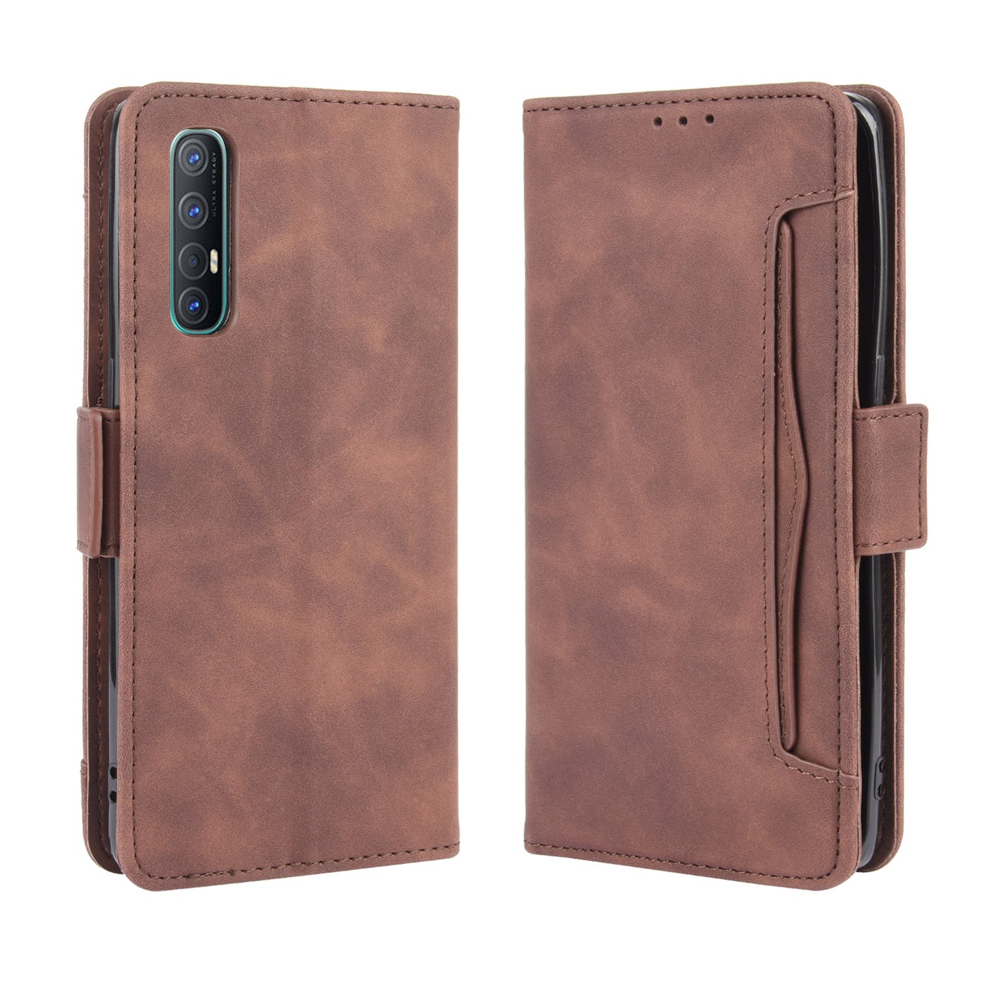 Wallet Leather Phone Case with Multiple Card Slots for OPPO Find X2 Neo / Reno3 Pro 5G (Chinese Edition) / Reno3 Pro (European Edition)