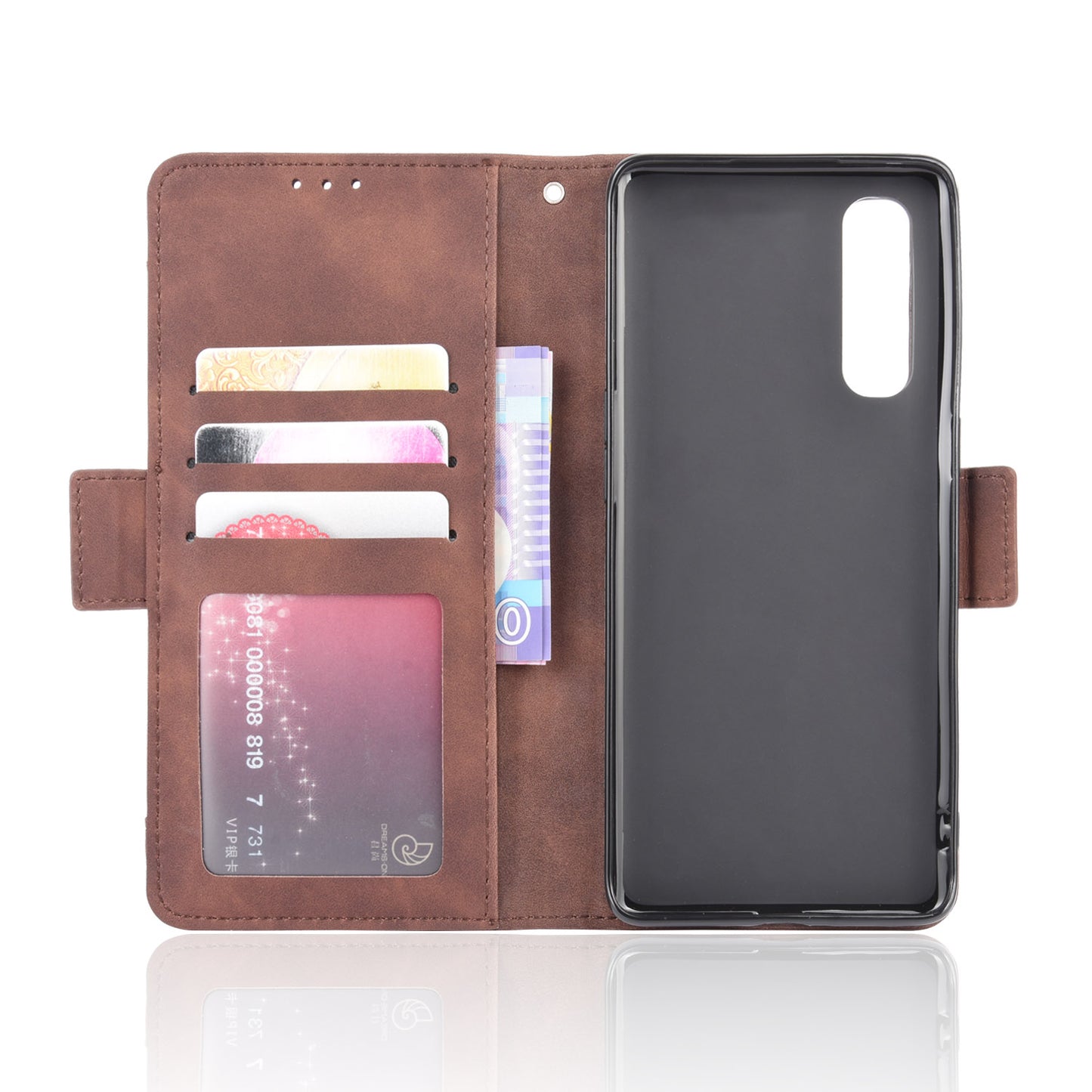 Wallet Leather Phone Case with Multiple Card Slots for OPPO Find X2 Neo / Reno3 Pro 5G (Chinese Edition) / Reno3 Pro (European Edition)