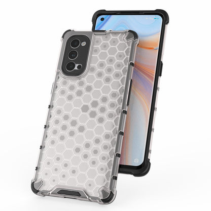 Honeycomb Pattern Shock-proof TPU + PC Combo Phone Case for Oppo Reno4 Pro 5G