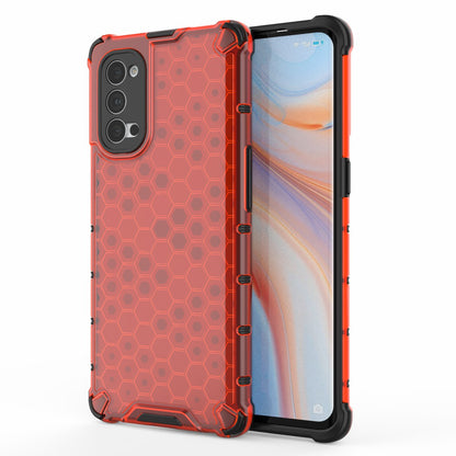 Honeycomb Pattern Shock-proof TPU + PC Combo Phone Case for Oppo Reno4 Pro 5G