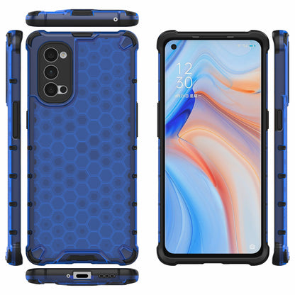 Honeycomb Pattern Shock-proof TPU + PC Combo Phone Case for Oppo Reno4 Pro 5G