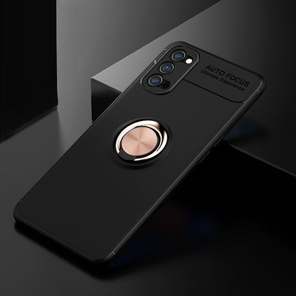 LENUO Ring Kickstand TPU Cover [Built-in Magnetic Metal Sheet] for Oppo Reno4 5G