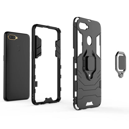 Cool Guard PC + TPU Hybrid Phone Case with Kickstand for Oppo A7/A12