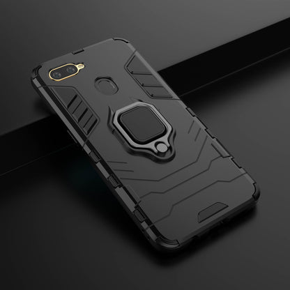 Cool Guard PC + TPU Hybrid Phone Case with Kickstand for Oppo A7/A12